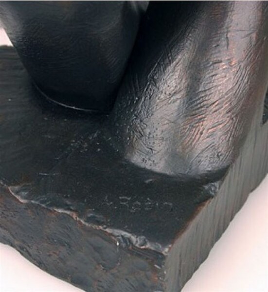Signature of Corner of the Rodin Cathedral Clasping Hands Statue